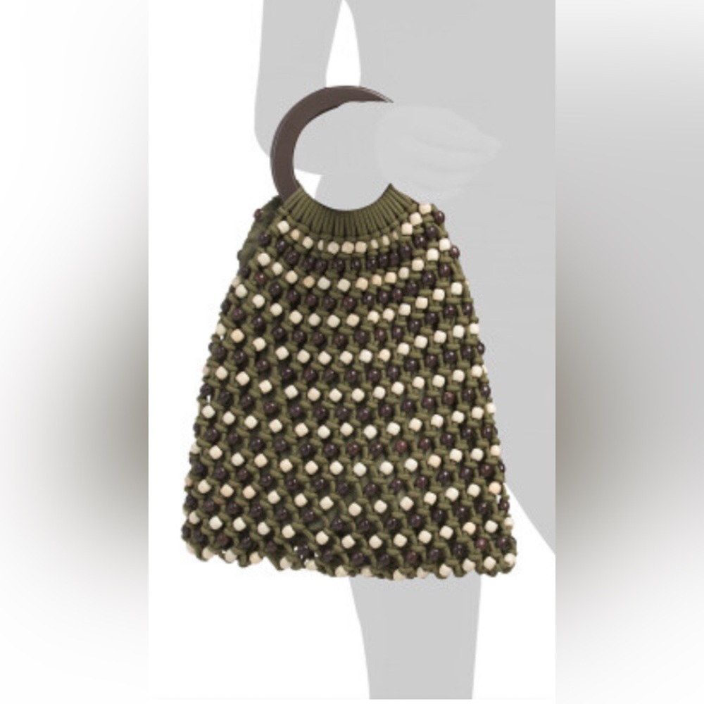 🆕 C&C California Olive and Cream Beaded Bag
